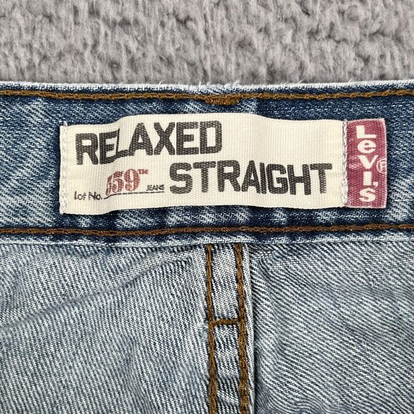 Y2K Levi's 559 Relaxed Straight Light wash Mens Jeans Sz 34 x 33 - Picture 5 of 8